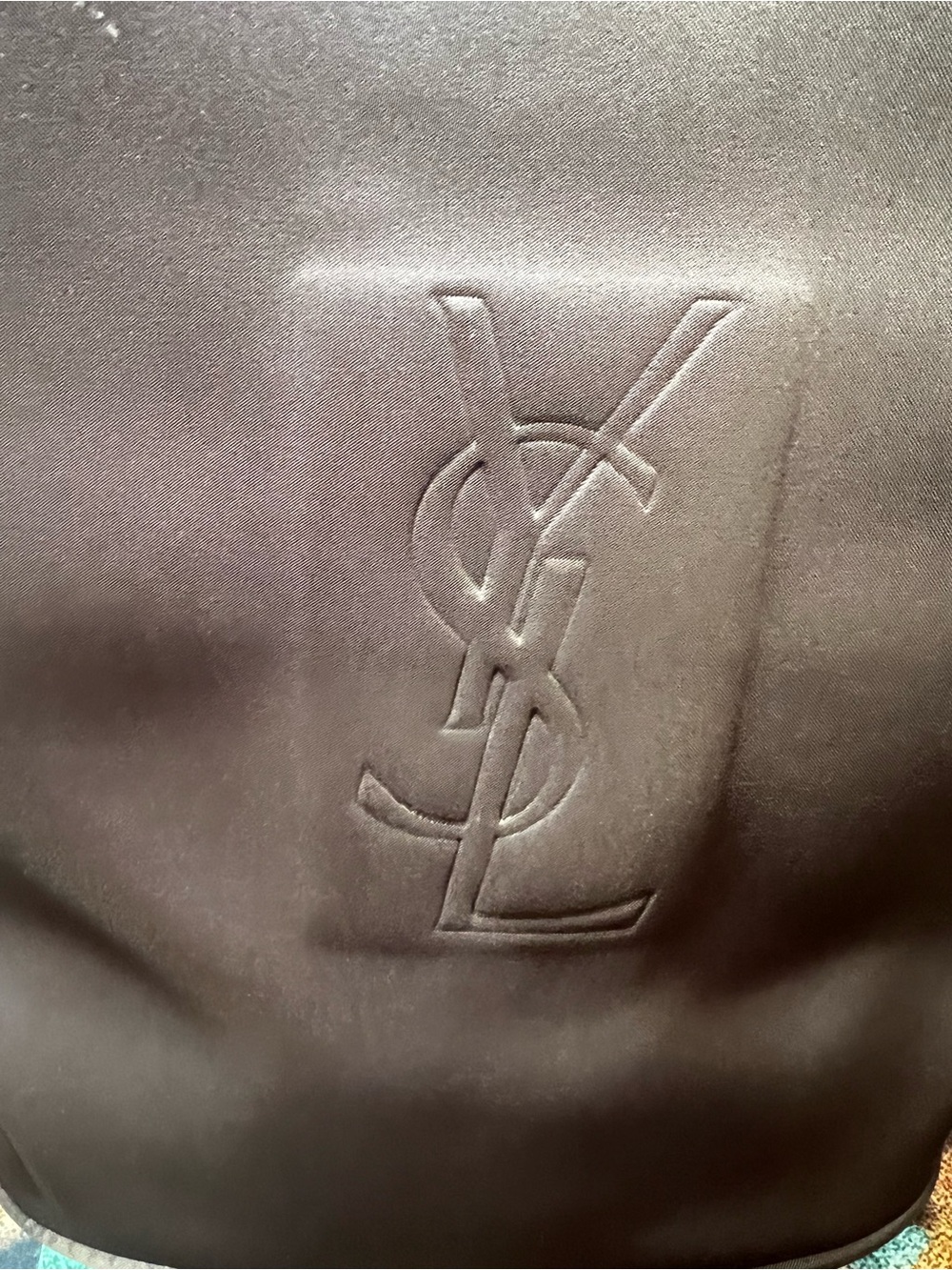 Yves Saint Laurent YSL Vintage Brown Satin Shoulder Tote Bag Vintage Tortoise - Picture 5 of 12